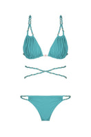 Maliluha Mint Dreamer bikini set featuring a mint green bikini top and bottom with stylish design on a white background