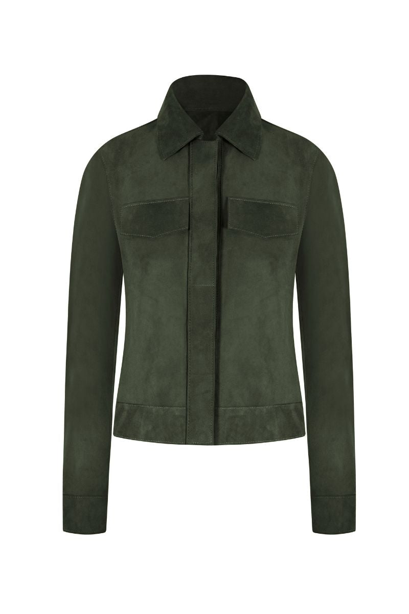 ZUT REMON suede jacket, stylish men's jacket with soft suede material, featuring a classic collar and front button closure.