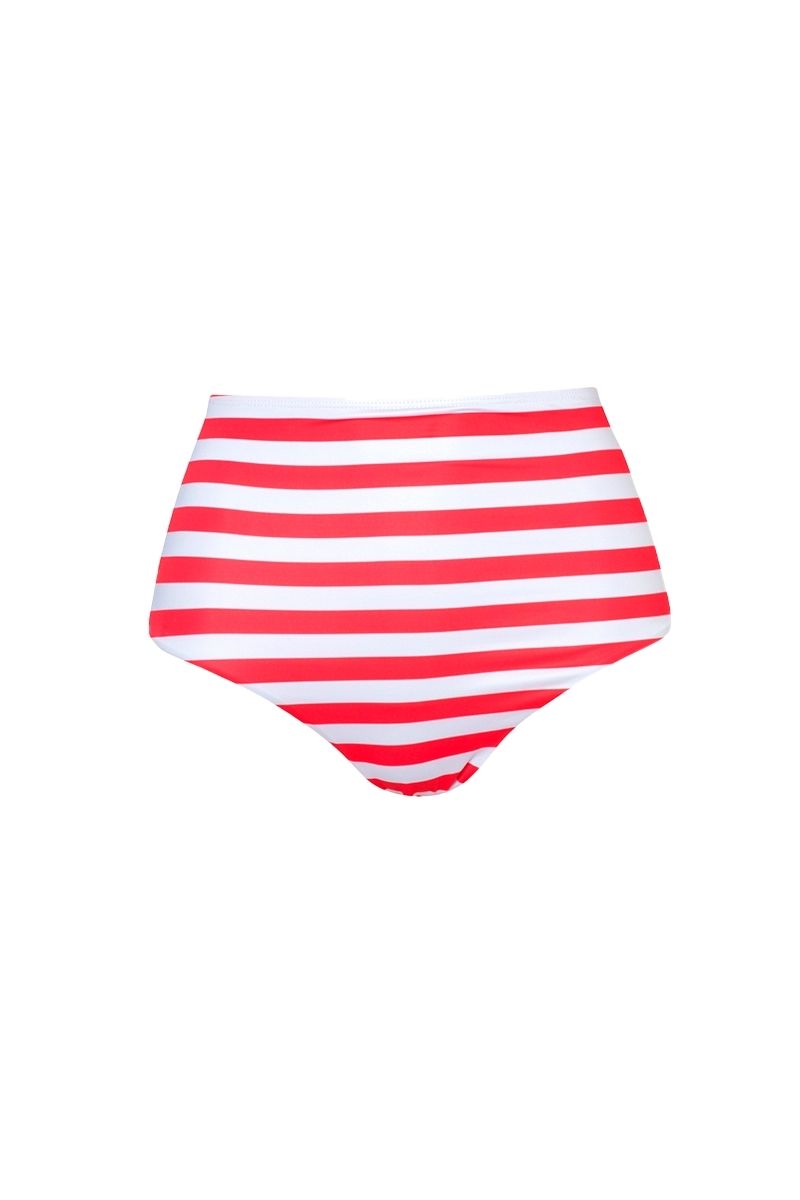 MATHILDE TOP AND BANES BOTTOM BIKINI IN CHERRY STRIPES - CULT MIA