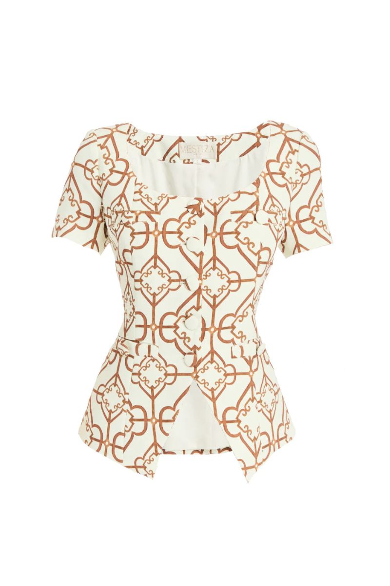 GENEVA TOP IN QUATREFOIL TILE