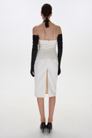 White June midi dress by Balykina, stylish sleeveless midi dress with a flowy silhouette and elegant design.