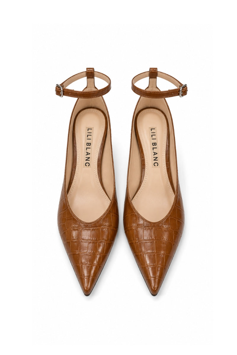 Lili Blanc Camelia heel shoes featuring elegant design with high heels and stylish detailing, perfect for formal occasions.