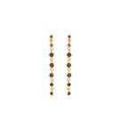 Peracas SOHO earrings in mocha, stylish drop earrings with a sleek design, displayed on a plain background.