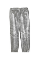 Double A Tempest Cargo Leather Pants in Washed Silver with rugged design and cargo pockets, casual and stylish for everyday wear.