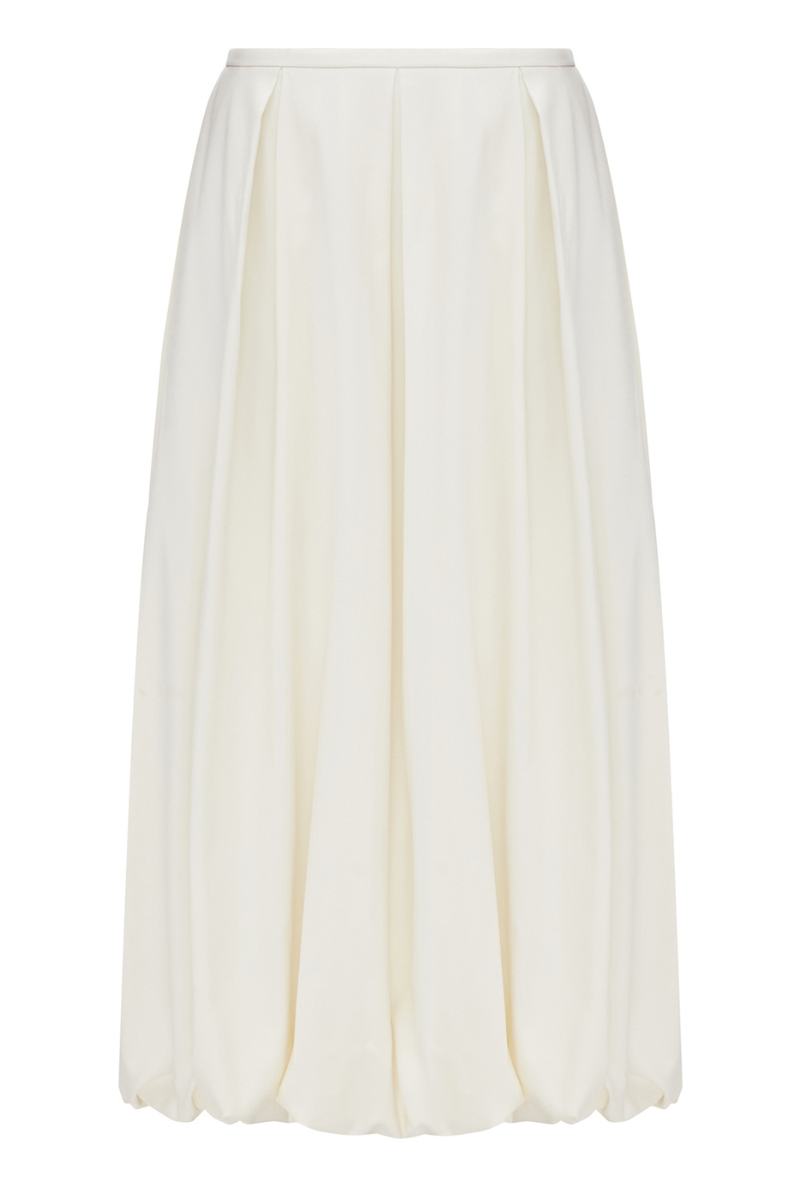 BALLOON IVORY MIDI SKIRT - CULT MIA