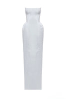 Light-blue Balykina Kala maxi gown with flowing fabric and elegant design, perfect for formal occasions.