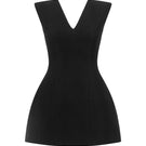 Lili Blanc Luxe tailored sleeveless midi dress in soft fabric, featuring a fitted bodice and elegant midi length.