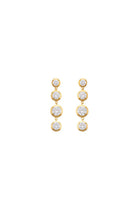 Peracas MINI BELLA earrings in white, small hoop earrings with a sleek, minimalist design, shown on a white background.