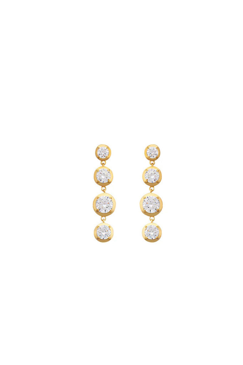 Peracas MINI BELLA earrings in white, small hoop earrings with a sleek, minimalist design, shown on a white background.