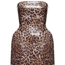 BALYKINA TIA MINI DRESS Leo pattern, short sleeveless mini dress with stylish design, perfect for casual or evening wear.