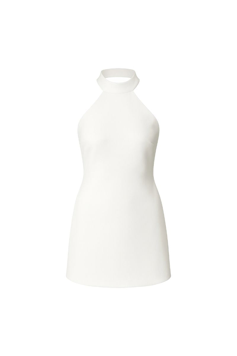 MARCEL MINI CREPE DRESS IN WHITE - CULT MIA