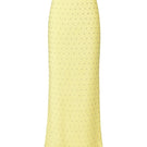 Nazlı Ceren Haley long jersey maxi skirt in Lemonade color, flowing fabric with a comfortable waistband and elegant design.