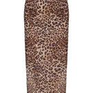 BALYKINA sequin midi skirt with leopard print pattern, stylish and shiny, perfect for fashionable outfits.