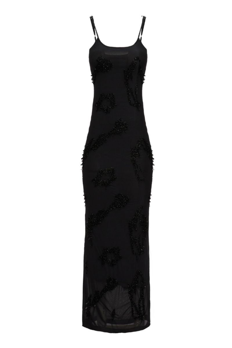 ZUSI SLIP DRESS IN BLACK - CULT MIA