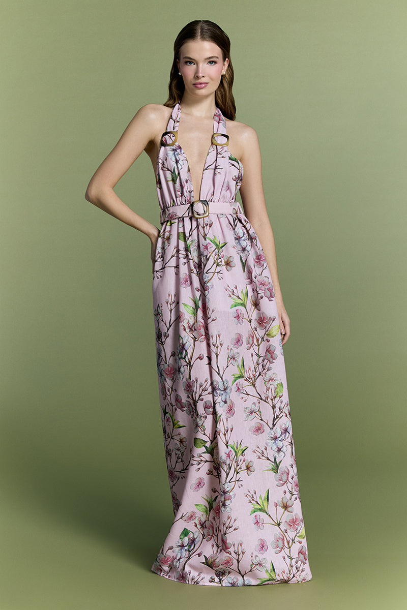 Nur Karaata Coastal Glow Maxi Dress featuring a flowy, lightweight fabric and beach-inspired design for a stylish summer look.