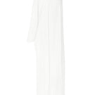 Nazlı Ceren Venus one-shoulder maxi dress in white, flowing fabric with elegant design, perfect for formal occasions.