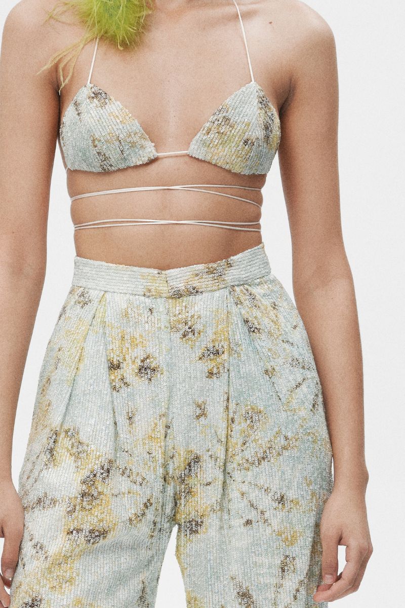 MULTICOLOR TIE DYE SEQUIN BRALETTE - CULT MIA