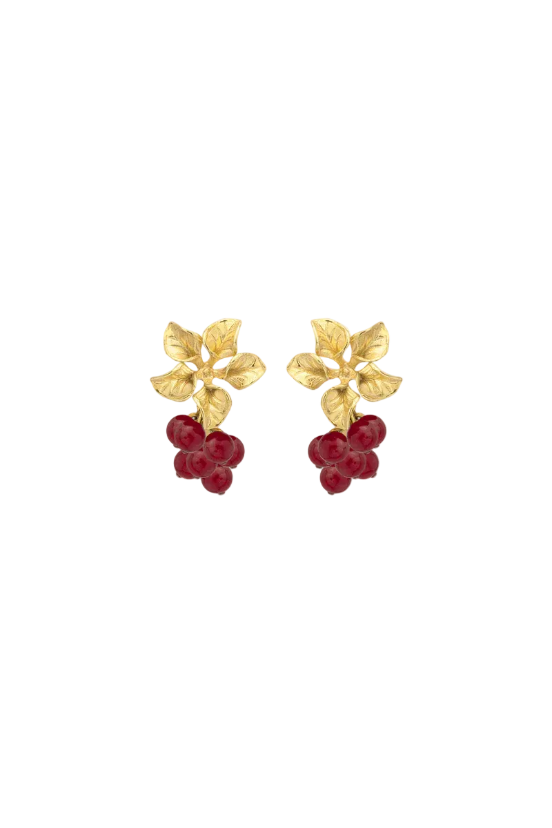 MAGNOLIA EARRINGS IN RED