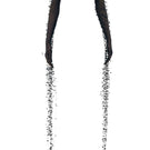 Black flowers patterned gloves from Montsand, stylish winter gloves with floral design for women.