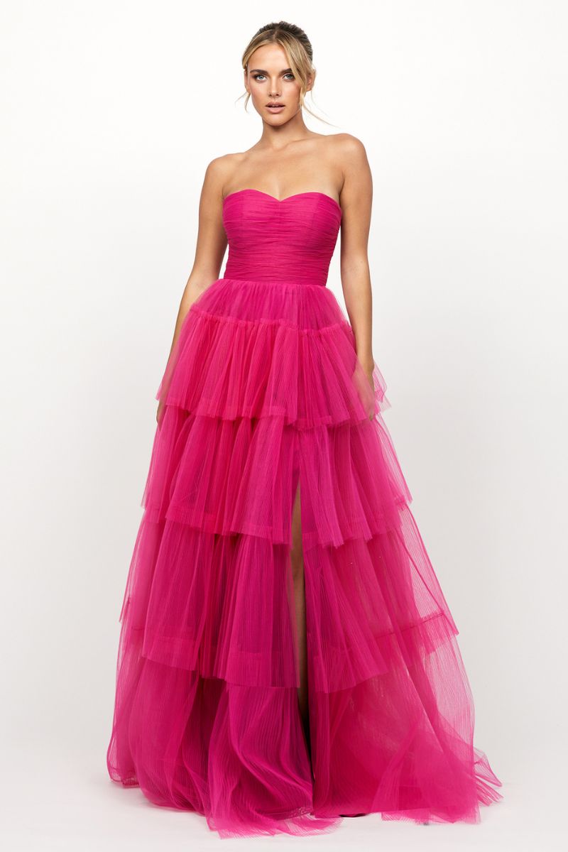 AMAYA SWEETHEART TIERED BALL GOWN - CULT MIA