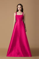 Pink TAFFETA silk-lined Maix gown by I.H.F featuring elegant draping and intricate details for formal occasions.