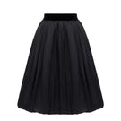Black Transformer MIDI Skirt by BALYKINA, showcasing a sleek, fitted midi length with stylish design details.