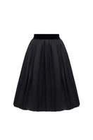 Black Transformer MIDI Skirt by BALYKINA, showcasing a sleek, fitted midi length with stylish design details.