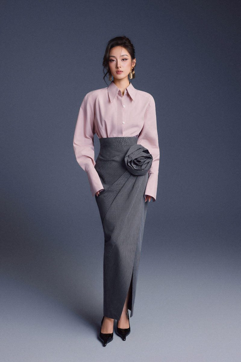 Pink New Thera shirt by Keira Tong, featuring a stylish design, soft fabric, and a comfortable fit displayed in the image.