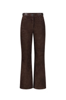 LARETAGGIO Brindissi suede mid-waist trousers, stylish pants with a smooth suede finish and tailored fit, shown in the image.