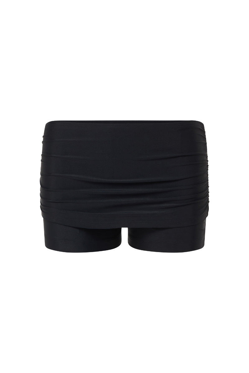 Black Suncillo skort with shorts and skirt combination, featuring a sleek design and comfortable fit.