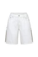 White Duke shorts by TT Studios, casual men's shorts with a relaxed fit, displayed on a neutral background.