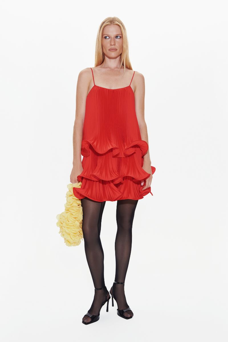 CECILY MINI DRESS IN RED - CULT MIA