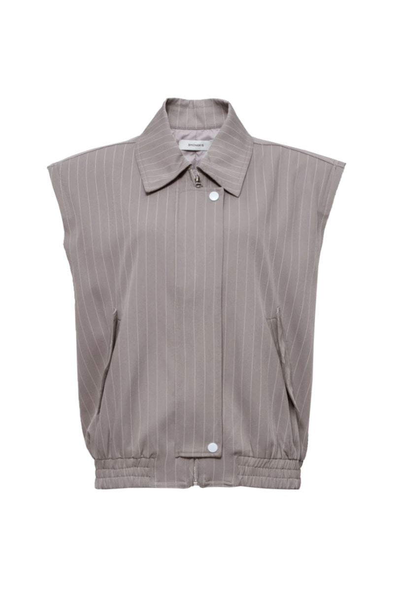 SLOANE STRUCTURED GRAY VEST - CULT MIA