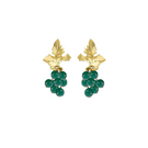 Peracas Siena earrings in emerald green, featuring elegant dangle design with polished gemstone accents.
