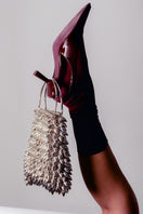 Millanne Tale IONA Silver Bag with top handle, stylish silver top handle bag showcased in the image.