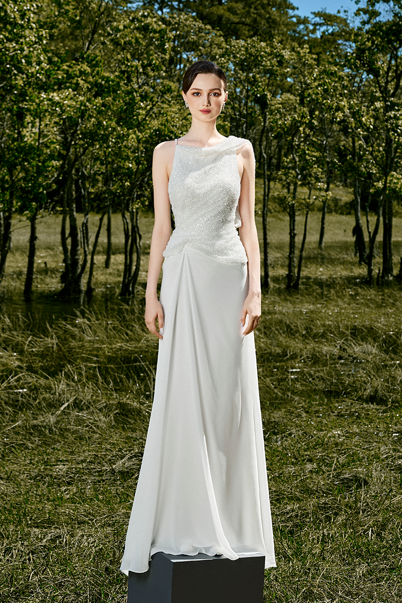 ANNA WHITE DRAPED MAXI DRESS - CULT MIA