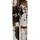 ZUT Ascot leather pants featuring a slim fit design and sleek black leather material, displayed on a hanger.