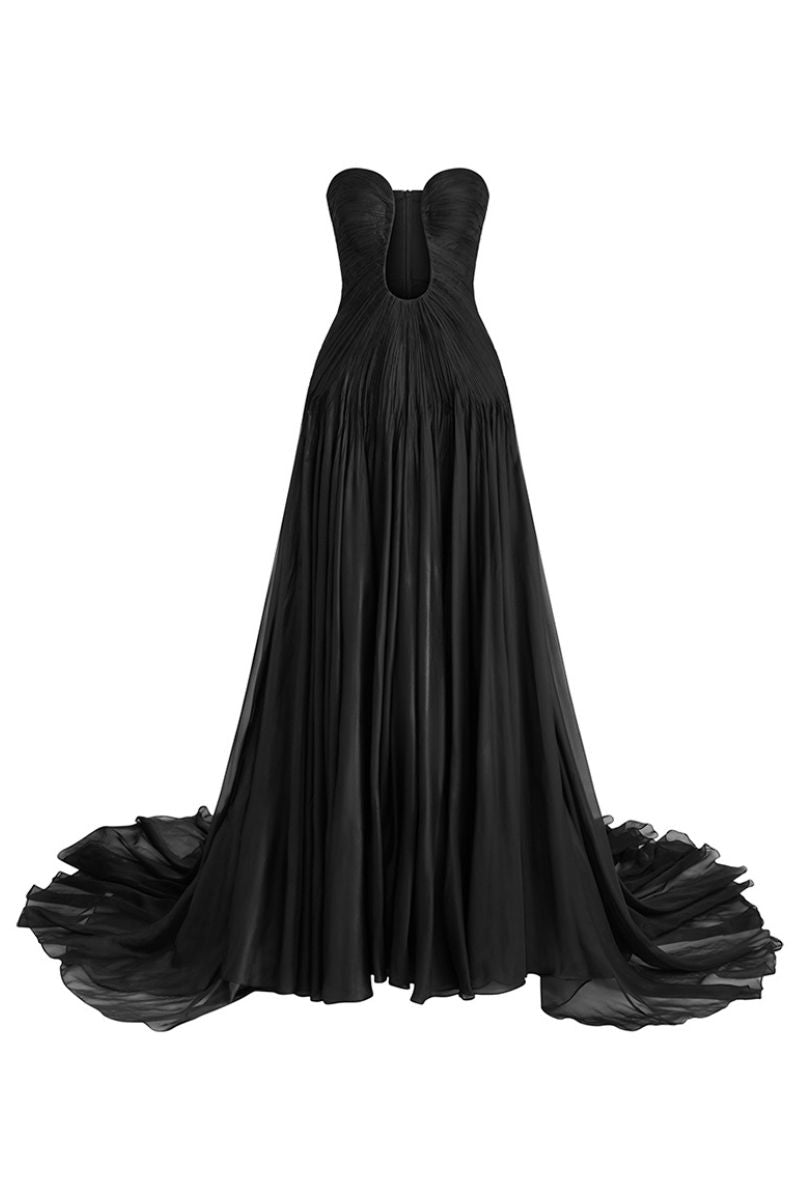 CELESTIAL WHISPER GOWN IN BLACK - CULT MIA