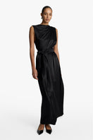 ROMA SATIN DRESS IN BLACK