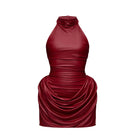 Red Naomi dress by Balykina, stylish mini dress with a fitted silhouette and sleeveless design, perfect for trendy occasions.