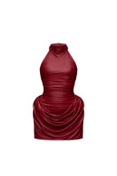 Red Naomi dress by Balykina, stylish mini dress with a fitted silhouette and sleeveless design, perfect for trendy occasions.