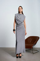 Gray Acaria Studio Lauren top featuring a relaxed fit and soft fabric, perfect for casual and chic outfits.