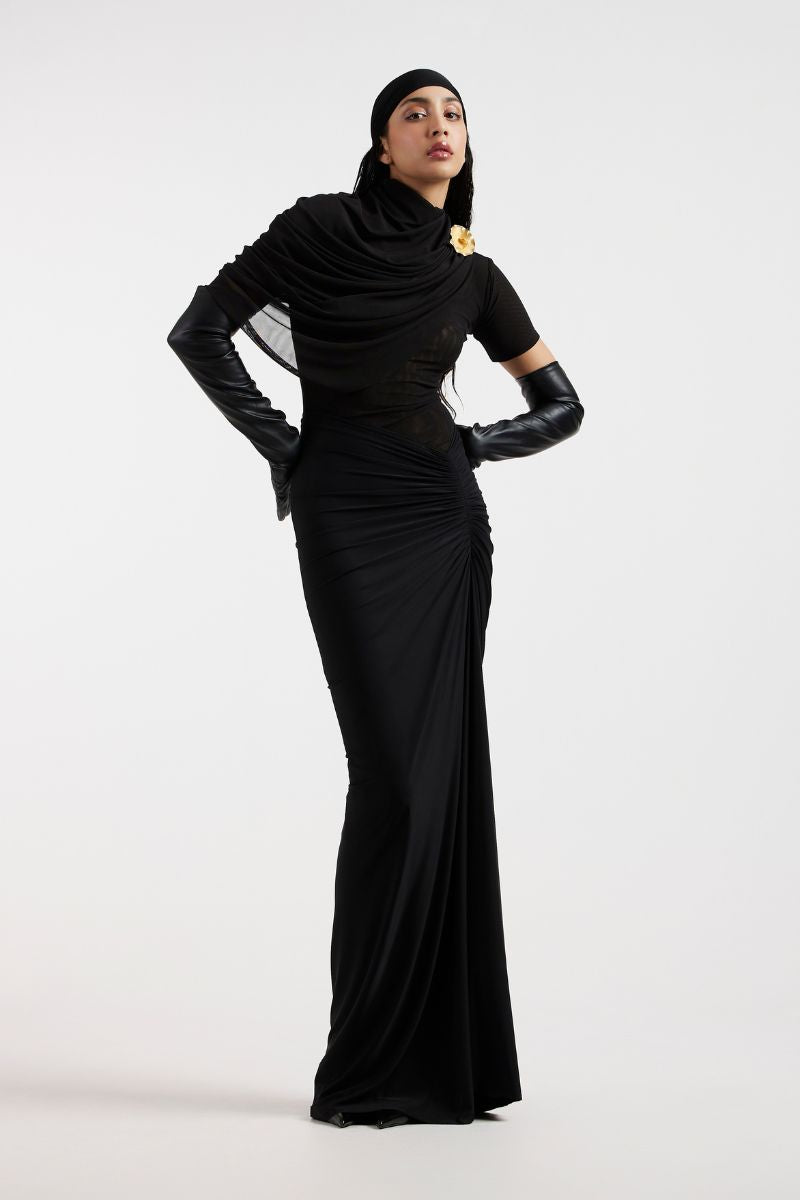 RHEA BLACK MAXI DRESSES - CULT MIA