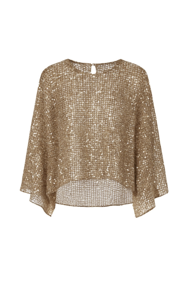 VIONA CROCHET CAPE IN ANTIQUE BRONZE - CULT MIA