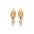Peracas Lily of the Valley earrings with delicate floral design and silver hooks, showcasing elegant jewelry.
