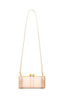 Pink Waiwai Rio BaoBa clutch bag with sleek design, featuring a compact, stylish accessory for evening or casual outings.