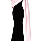 Nur Karaata Amoura gown with elegant flowing fabric and intricate detailing, shown in a full-length view.