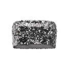 Lili Blanc sequin fitted crop top with a shimmering, fitted design and short sleeves, perfect for stylish casual wear.