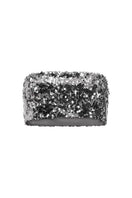 Lili Blanc sequin fitted crop top with a shimmering, fitted design and short sleeves, perfect for stylish casual wear.