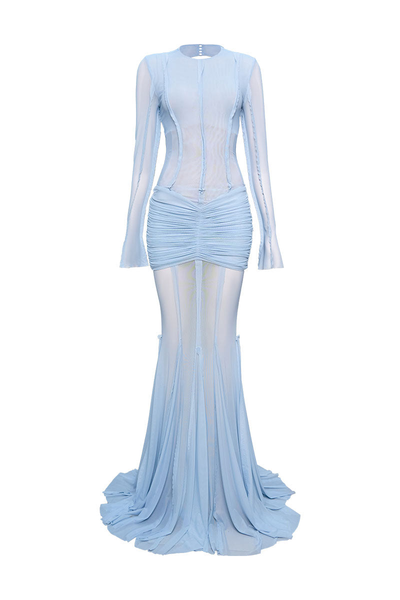 women's light blue star dress Shiny Stars A-line V Neck Evening Long Prom Dresses W Demodresses The mixed materials provide a comfortable fit Stargirl Sequin Mini Dress Baby
